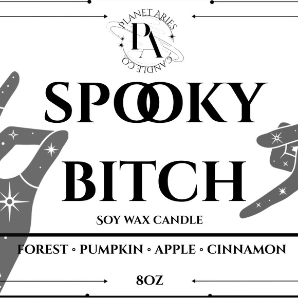 Spooky B Crystal Candle - Picture 3 of 4